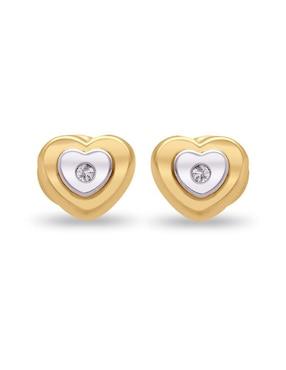 Broqueles de corazón Joyerías Bizzarro de oro diamante