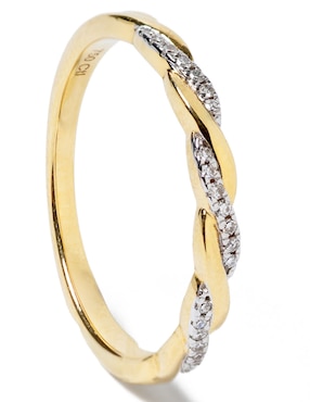 Churumbela de oro amarillo 14 k Jayda diamante