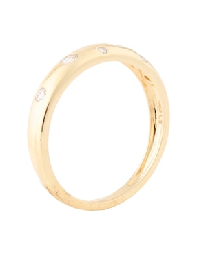 Anillo con gema Jayda 14 k de oro diamante pulido
