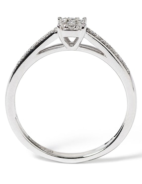 Anillo con gema Jayda 14 k de oro diamante pulido