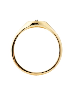Anillo con gema Jayda 14 k de oro diamante pavé