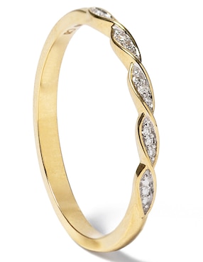 Anillo Jayda 14 k de oro diamante pavé