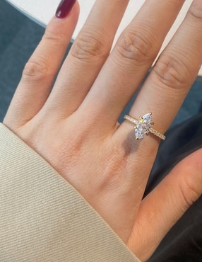 Anillo de compromiso de plata P 925 Yoiko Selena zirconia