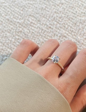Anillo de compromiso de plata P 925 Yoiko Radiant zirconia