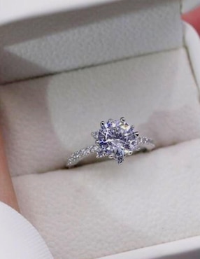 Anillo de compromiso de plata P 925 Yoiko Lumine zirconia