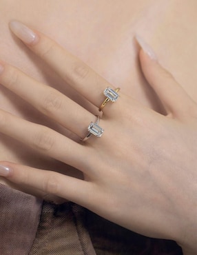 Anillo de compromiso de plata P 925 Yoiko Eloise zirconia