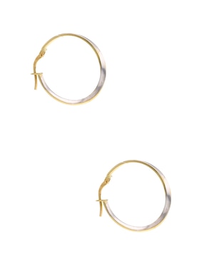 Aros Del Pia de oro 14 K con acabado brillante