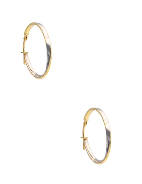 Aros Del Pia de oro 14 K con acabado brillante