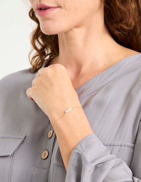 Brazalete Lusso de oro amarillo 14 K con acabado brillante
