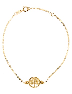 Pulsera Lusso de oro 14 k con acabado pulido