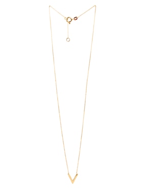 Collar de letra V Lusso de oro 14 K
