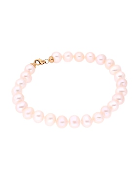Pulsera Lusso de oro con perla 14 k