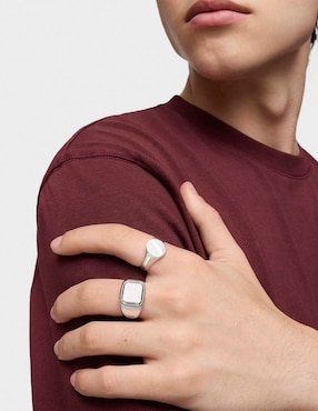 Anillo Tous Man P 925 de plata brillante