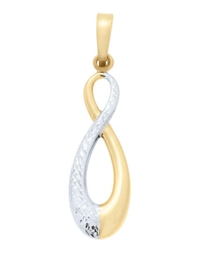 Dije de infinito Cristal Joyas de oro 14 K