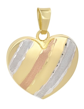 Dije de corazón Cristal Joyas de oro florentino 14 K
