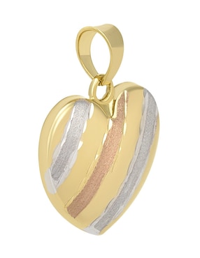 Dije de corazón Cristal Joyas de oro florentino 14 K