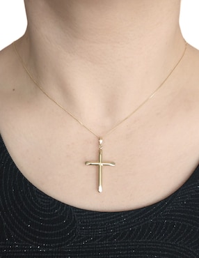 Dije de cruz Cristal Joyas de oro 14 K