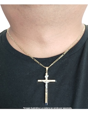 Dije de cruz Cristal Joyas de oro 14 K