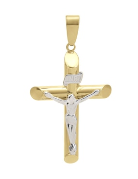 Dije de cruz Cristal Joyas de oro 14 K