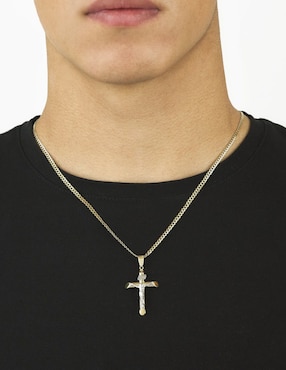 Dije de cruz Cristal Joyas de oro 14 K
