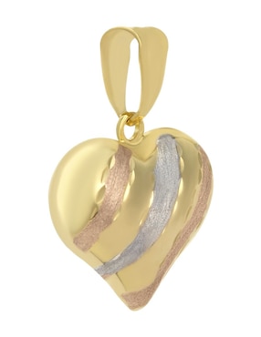Dije de corazón Cristal Joyas de oro florentino 14 K