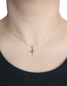 Dije de cruz Cristal Joyas de oro 14 K
