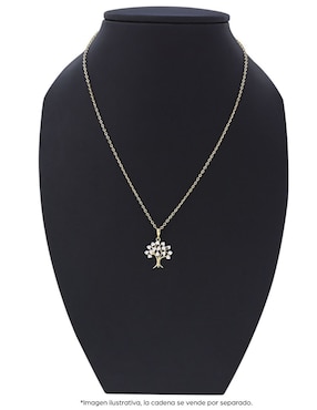 Dije de árbol Cristal Joyas de oro 14 K