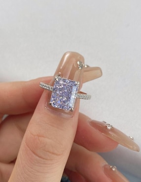 Anillo de compromiso de plata P 925 Yoiko Lili zirconia