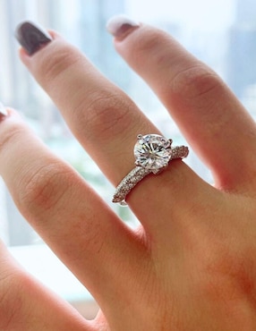 Anillo de compromiso de plata P 925 Yoiko Esplandor zirconia