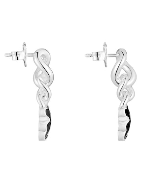 Aretes de oso Tous de plata P 925 con acabado brillante ónix