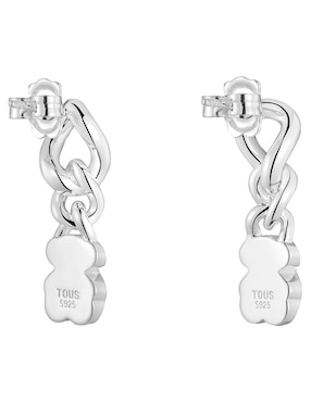 Aretes de oso Tous de plata P 925 con acabado brillante ónix