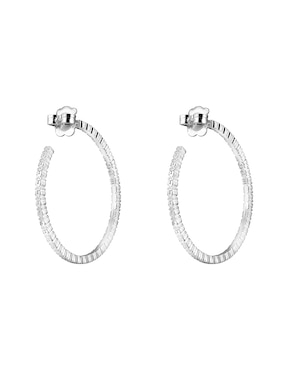 Aretes de aro redondos Tous Straight de plata P 925 con acabado brillante