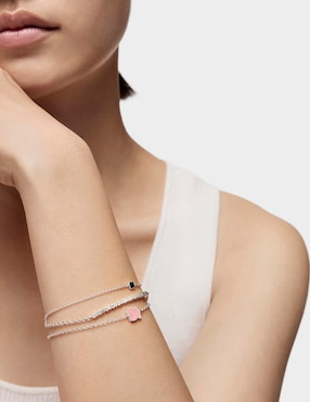 Pulsera Tous de plata p 925 Straight con acabado liso