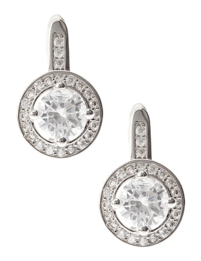 Aretes E&N Cherny de plata P 925 con acabado pavé zirconia