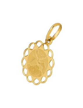 Medalla de flor Dinasti de oro amarillo 14 K