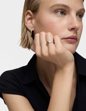 Anillo con gema de oso Tous Icon Color P 925 de plata ónix brillante