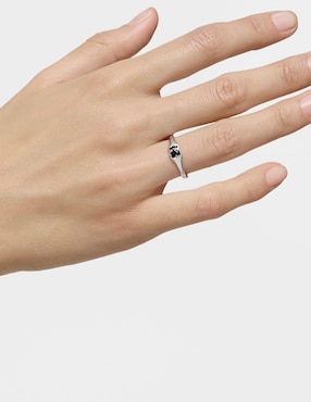 Anillo con gema de oso Tous Icon Color P 925 de plata ónix brillante