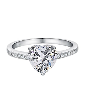 Anillo de compromiso de plata P 925 Yoiko Shhhh zirconia