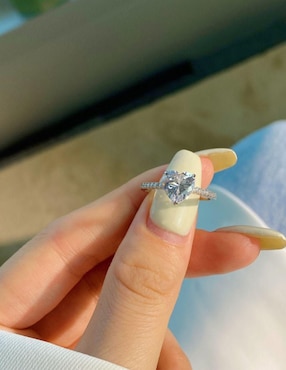 Anillo de compromiso de plata P 925 Yoiko Shhhh zirconia