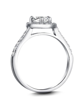 Anillo de compromiso de plata P 925 Yoiko Eterno zirconia