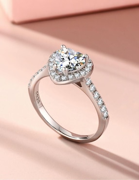 Anillo de compromiso de plata P 925 Yoiko Eterno zirconia