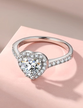 Anillo de compromiso de plata P 925 Yoiko Eterno zirconia