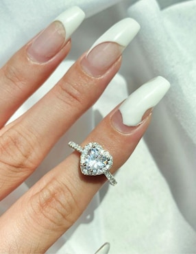 Anillo de compromiso de plata P 925 Yoiko Eterno zirconia