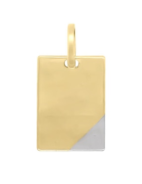 Dije rectangular Fianelli cartita de oro 14 K