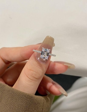 Anillo de compromiso de plata P 925 Yoiko Spiegel zirconia
