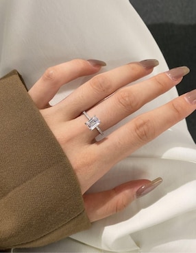 Anillo de compromiso de plata P 925 Yoiko Spiegel zirconia