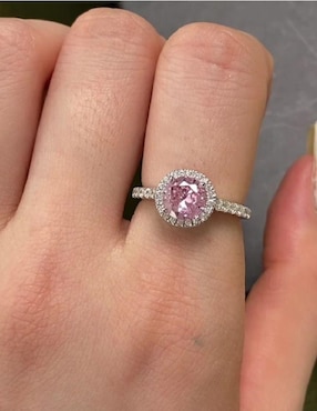Anillo de compromiso de plata P 925 Yoiko Lunaria zirconia