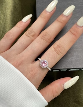 Anillo de compromiso de plata P 925 Yoiko Lunaria zirconia