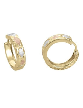 Arracadas Cristal Joyas de oro florentino
