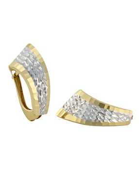 Aretes rectangulares Cristal Joyas de oro florentino